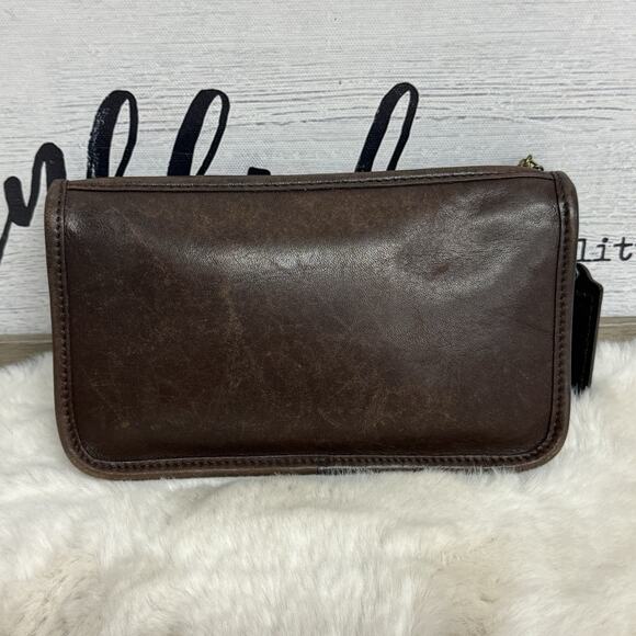 Vintage Coach Chunky Case 7165? Leather Utility Bag Wallet Cosmetic Pouch - Picture 2 of 13